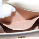 GUCCI Sherry Line Shoulder Bag Leather Ivory Gold Auth LN236V-28