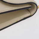 GUCCI Sherry Line Shoulder Bag Leather Ivory Gold Auth LN236V-5