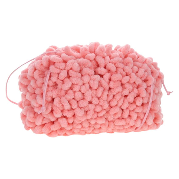 Bottega Veneta Mini The Pouch Shoulder Bag fabric Pink Auth LN237M