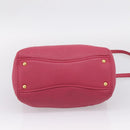 Miu Miu Vitterodino Hand Bag Leather 2way Pink Gold Auth LN239A-5