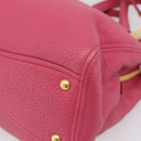 Miu Miu Vitterodino Hand Bag Leather 2way Pink Gold Auth LN239A-17