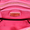 Miu Miu Vitterodino Hand Bag Leather 2way Pink Gold Auth LN239A-20