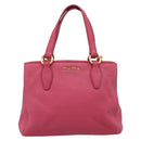 Miu Miu Vitterodino Hand Bag Leather 2way Pink Gold Auth LN239A-13