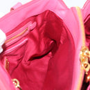 Miu Miu Vitterodino Hand Bag Leather 2way Pink Gold Auth LN239A-21