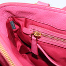 Miu Miu Vitterodino Hand Bag Leather 2way Pink Gold Auth LN239A-23