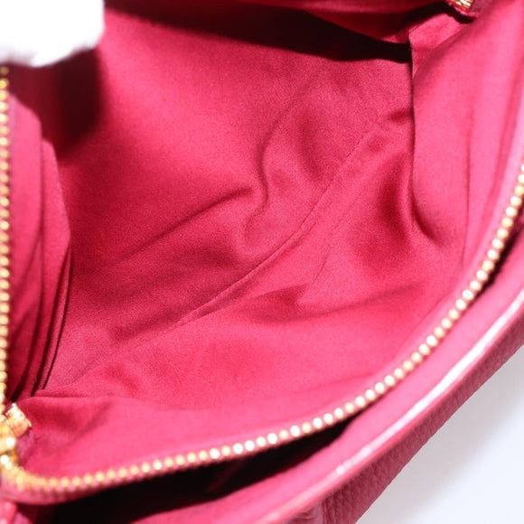 Miu Miu Vitterodino Hand Bag Leather 2way Pink Gold Auth LN239A