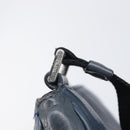 PRADA Shoulder Bag Vittero Dino Leather Navy Silver Auth LN240-8