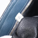 PRADA Shoulder Bag Vittero Dino Leather Navy Silver Auth LN240-26