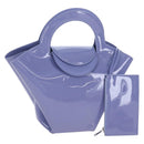 Bottega Veneta Hand Bag Patent leather Purple Silver Auth LN242M-1