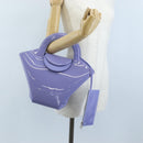 Bottega Veneta Hand Bag Patent leather Purple Silver Auth LN242M-25