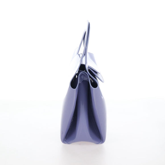 Bottega Veneta Hand Bag Patent leather Purple Silver Auth LN242M