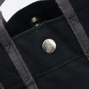 HERMES Fourre Tout PM Hand Bag Canvas Black Silver Auth LN243-14