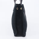 HERMES Fourre Tout PM Hand Bag Canvas Black Silver Auth LN243-4