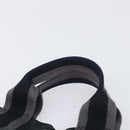 HERMES Fourre Tout PM Hand Bag Canvas Black Silver Auth LN243-8