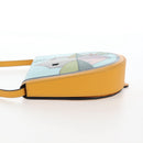 LOEWE Ken Price Collaboration Shoulder Bag Leather Yellow Silver Auth LN244M-4