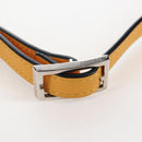 LOEWE Ken Price Collaboration Shoulder Bag Leather Yellow Silver Auth LN244M-8