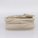 Salvatore Ferragamo Vala Shoulder Bag Leather Ivory Gold Auth LN245-10