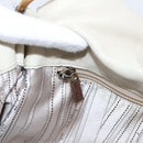 Salvatore Ferragamo Vala Shoulder Bag Leather Ivory Gold Auth LN245-22