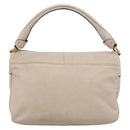 Salvatore Ferragamo Vala Shoulder Bag Leather Ivory Gold Auth LN245-3
