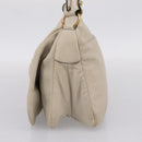 Salvatore Ferragamo Vala Shoulder Bag Leather Ivory Gold Auth LN245-5