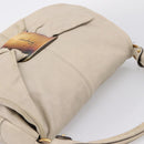 Salvatore Ferragamo Vala Shoulder Bag Leather Ivory Gold Auth LN245-6