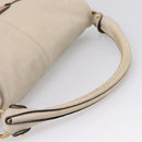 Salvatore Ferragamo Vala Shoulder Bag Leather Ivory Gold Auth LN245-7