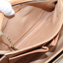 CELINE Macadam Canvas Shoulder Bag PVC Leather Brown Gold Auth LN246-21