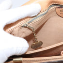 CELINE Macadam Canvas Shoulder Bag PVC Leather Brown Gold Auth LN246-22