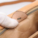 CELINE Macadam Canvas Shoulder Bag PVC Leather Brown Gold Auth LN246-25