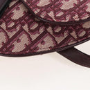 Christian Dior Trotter Canvas Saddle Waist bag Red Gold Auth LN247M-12