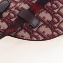 Christian Dior Trotter Canvas Saddle Waist bag Red Gold Auth LN247M-13