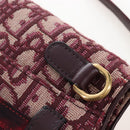 Christian Dior Trotter Canvas Saddle Waist bag Red Gold Auth LN247M-15