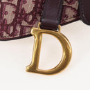 Christian Dior Trotter Canvas Saddle Waist bag Red Gold Auth LN247M-16