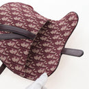 Christian Dior Trotter Canvas Saddle Waist bag Red Gold Auth LN247M-17