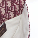 Christian Dior Trotter Canvas Saddle Waist bag Red Gold Auth LN247M-20