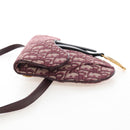 Christian Dior Trotter Canvas Saddle Waist bag Red Gold Auth LN247M-4