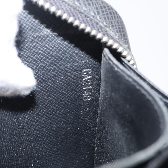 LOUIS VUITTON Taiga Zippy XL Long Wallet Black M44275 LV Auth LN248