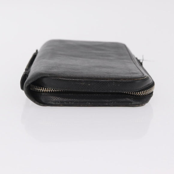 LOUIS VUITTON Taiga Zippy XL Long Wallet Black M44275 LV Auth LN248