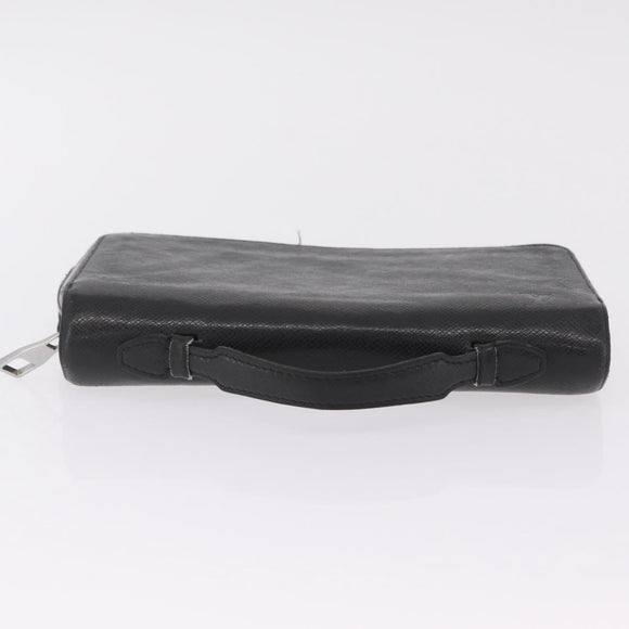 LOUIS VUITTON Taiga Zippy XL Long Wallet Black M44275 LV Auth LN248