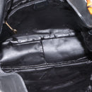 GUCCI Bamboo Hand Bag Leather 2way Black Gold 001 2058 1577 Auth LN249-18