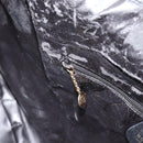 GUCCI Bamboo Hand Bag Leather 2way Black Gold 001 2058 1577 Auth LN249-21