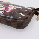 LOUIS VUITTON Damier Ebene Vivienne Mini Pochette Accessoires N60402 Auth LN251M-14