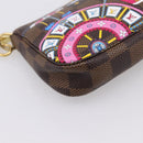 LOUIS VUITTON Damier Ebene Vivienne Mini Pochette Accessoires N60402 Auth LN251M-15
