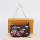 LOUIS VUITTON Damier Ebene Vivienne Mini Pochette Accessoires N60402 Auth LN251M-12