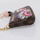 LOUIS VUITTON Damier Ebene Vivienne Mini Pochette Accessoires N60402 Auth LN251M-3