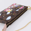 LOUIS VUITTON Damier Ebene Vivienne Mini Pochette Accessoires N60402 Auth LN251M-6