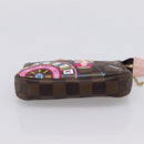 LOUIS VUITTON Damier Ebene Vivienne Mini Pochette Accessoires N60402 Auth LN251M-5
