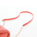 BVLGARI Serpenti Cabochon Microbag Chain Bag Leather Pink Gold Auth LN252M-10