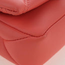 BVLGARI Serpenti Cabochon Microbag Chain Bag Leather Pink Gold Auth LN252M-15