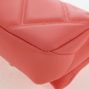 BVLGARI Serpenti Cabochon Microbag Chain Bag Leather Pink Gold Auth LN252M-15